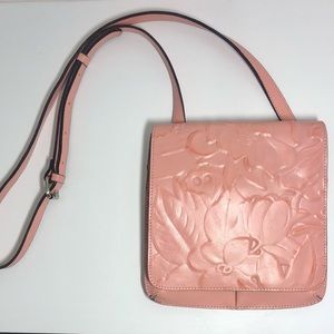 Patricia Nash Tooled Pink GRANADA Crossbody Bag Florence Leather